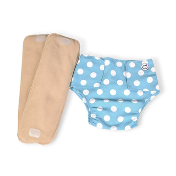 Cloth Diaper | Polka Love  | Velcro Closure | Wrap On Style | With 2 Diaper Pads Free