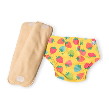 Cloth Diaper | Berry Love  | Velcro Closure | Wrap On Style | With 2 Diaper Pads Free