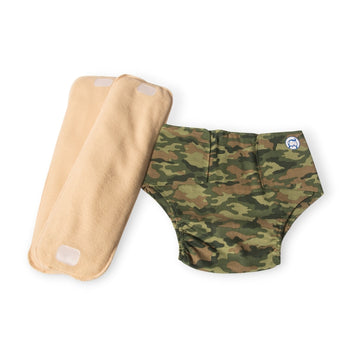 Cloth Diaper | Camo Baby | Velcro Closure | Wrap On Style | With 2 Diaper Pads Free