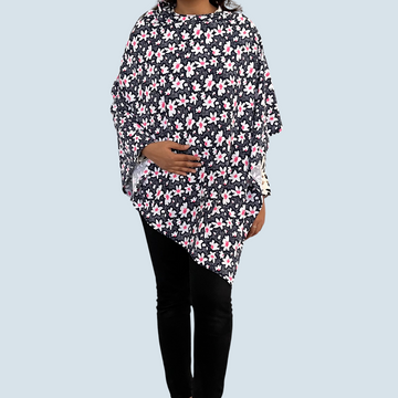 Nursing Cover Black Floral