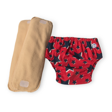 Fabric Diaper | Super Star | Elastic Waist | Pull Up/Underwear Style | With 2 Diaper Pads Free