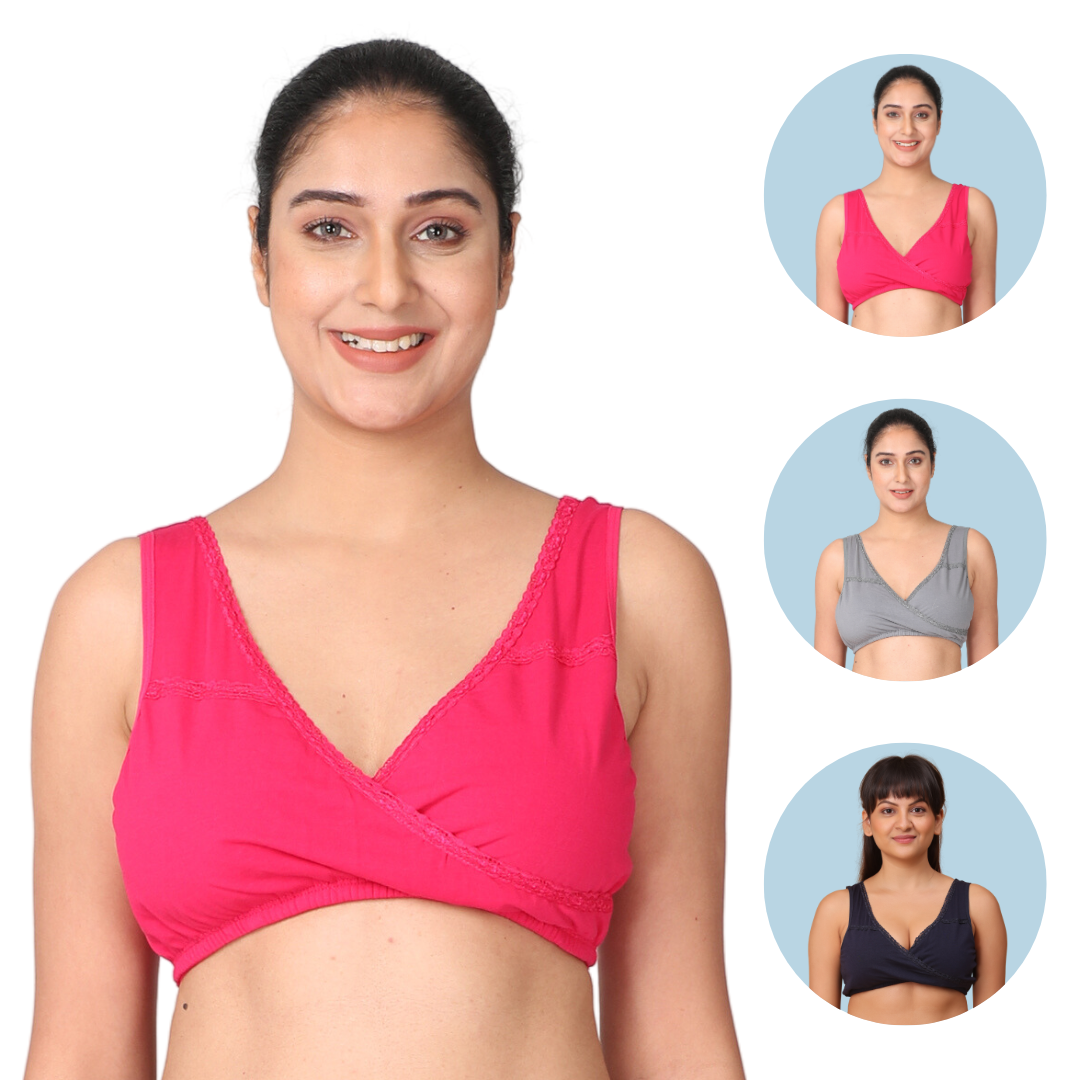 LeakProof Sleep Nursing Bras - Pack Of 3
