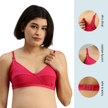 Nursing Bra-Dark Pink