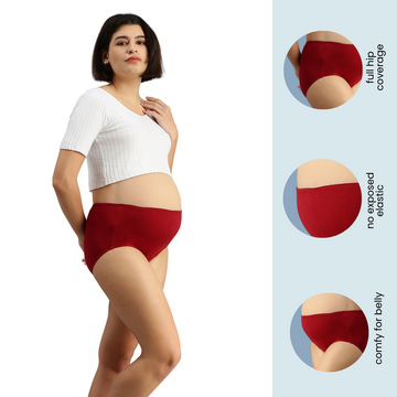 Pregnancy Panty | High Waist | Full Back Coverage | Pack of 2